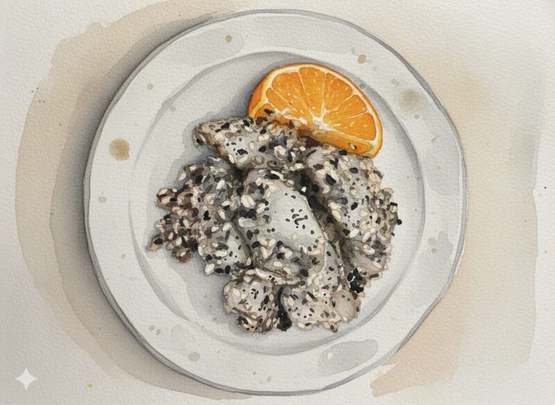 梨のゴマ味噌和え