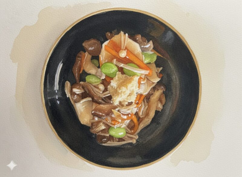 里芋五色あんかけ