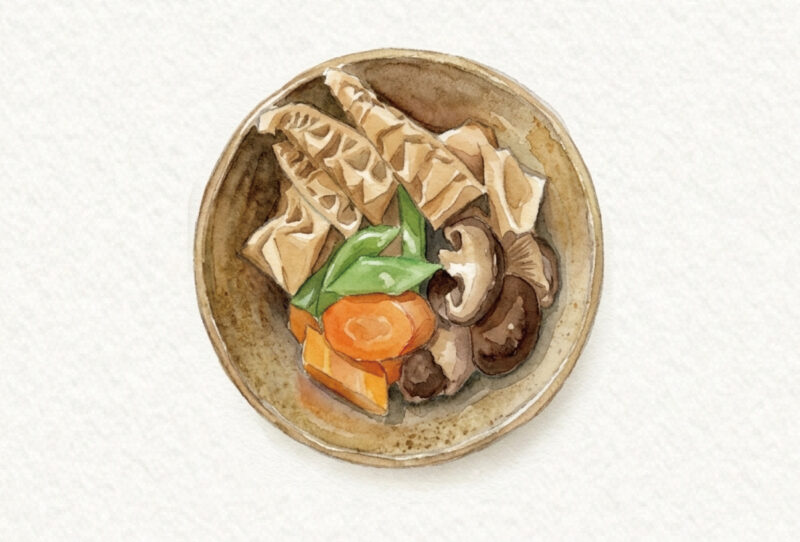 干し筍の煮物
